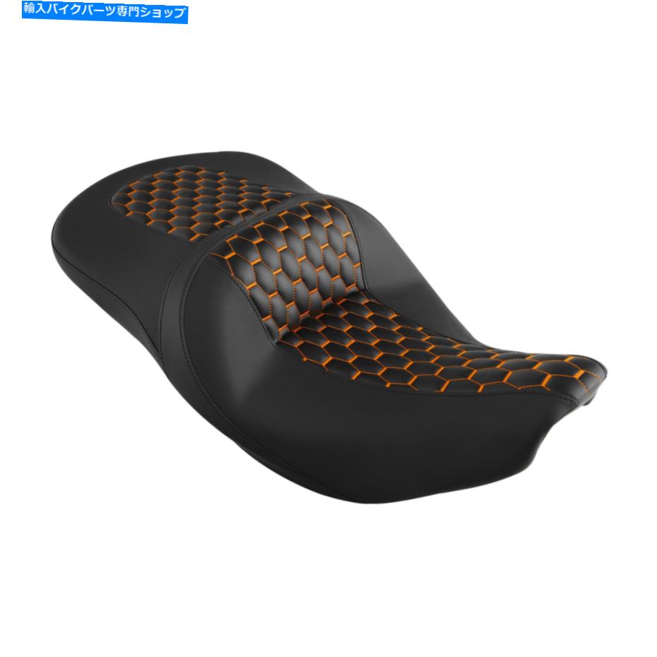 Seats インディアンチーフテンリミテッドにふさわしいブラック+オレンジドライバーの助手席17-22 2019 Black+Orange Driver Passenger Seat Fit For Indian Chieftain Limited 17-22 2019【並行輸入品】|Us Custom Parts Shop USDM