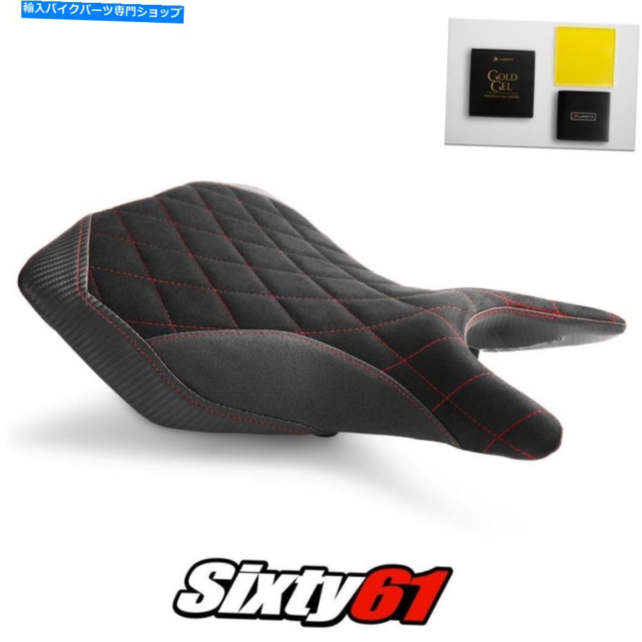 Seats ヤマハR3シートカバーアンドゲル2015-2021 2022ブラックレッドルイモトテックグリップスエード Yamaha R3 Seat Cover and Gel 2015-2021 2022 Black Red Luimoto Tec-Grip Suede【並行輸入品】