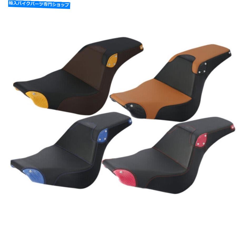 Seats ハーレーソフトアイルスタンダードストリートボブ2018-2022ブラックに適したドライバーの助手席 Driver Passenger Seat Fit For Harley Softail Standard Street Bob 2018-2022 Black【並行輸入品】