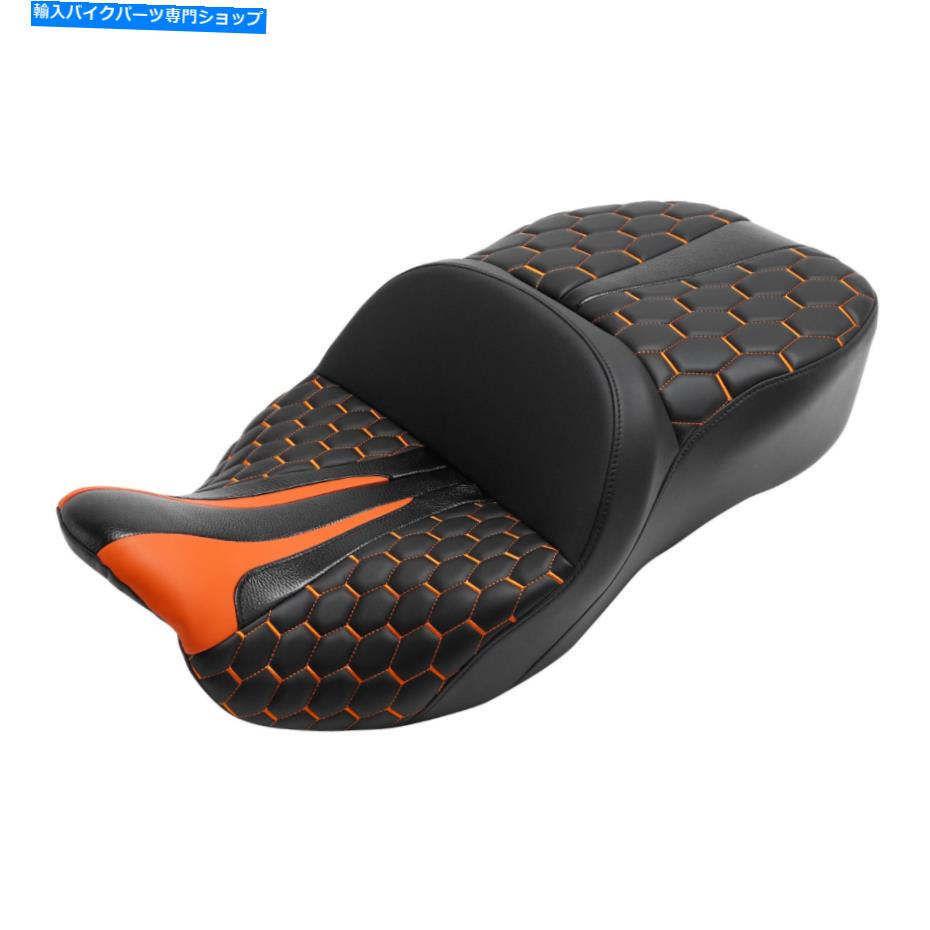 Seats ハーレーツーリングストリートロードグライドキングに適したドライバー＆パッセンジャーシート09-22 21 Driver & Passenger Seat Fit For Harley Touring Street Road Glide King 09-22 21【並行輸入品】