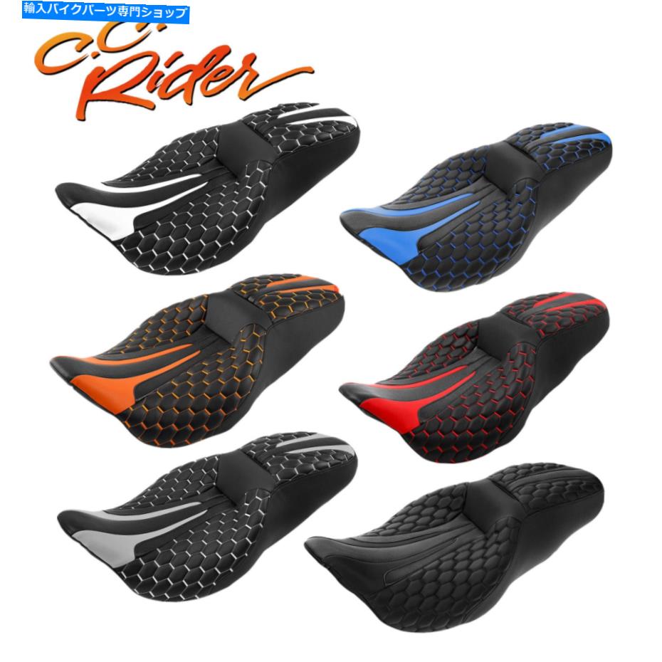 Seats C.C.ライダー6スタイルハーレーツーリンググライド2009-2023に適したドライバーの旅客席 C.C. RIDER 6 Styles Driver Passenger Seat Fit For Harley Touring Glide 2009-2023【並行輸入品】｜Us Custom Parts Shop USDM