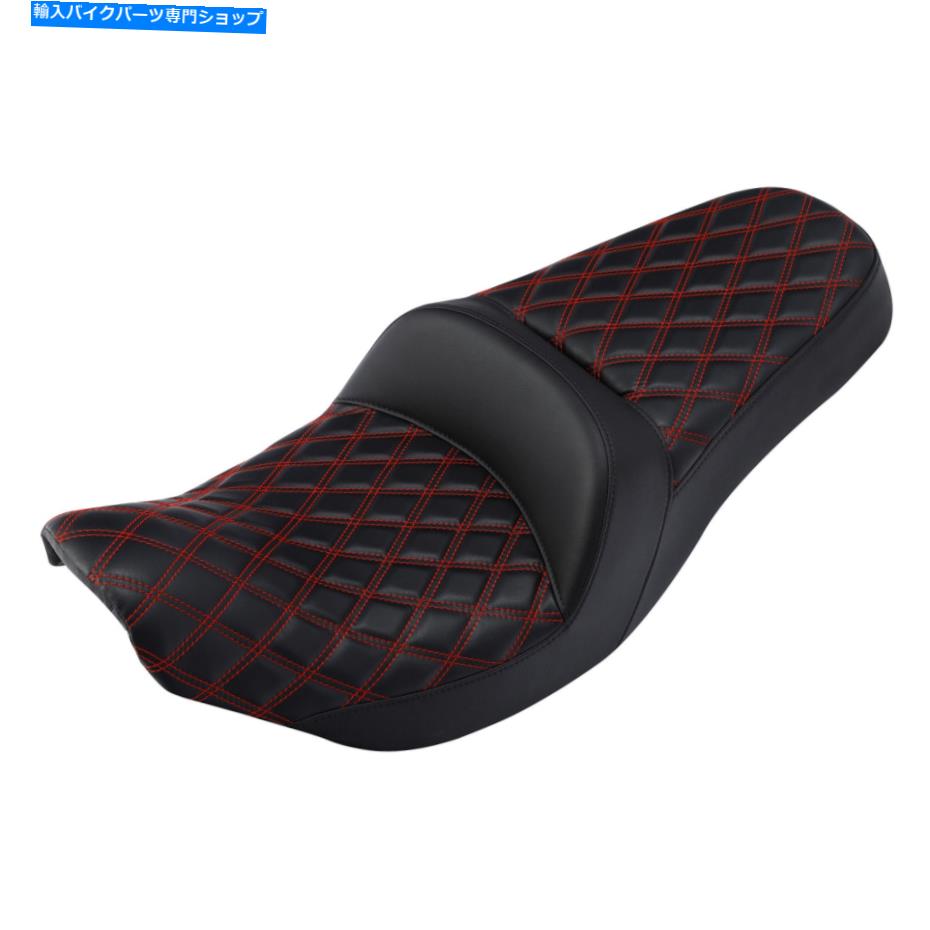 Seats インディアンロードマスター2015-2022に適したブラック +レッドドライバーライダーと助手席 Black + Red Driver Rider &Passenger Seat Fit For Indian Roadmaster 2015-2022【並行輸入品】