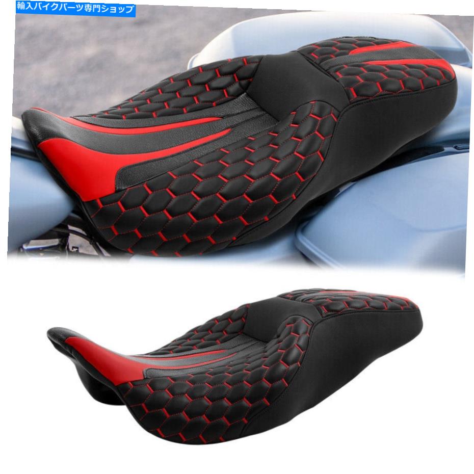 Seats ハーレーエレクトラストリートロードグライド09-2022に適したドライバーと助手席クッションフィット Driver & Passenger Seat Cushion Fit For Harley Electra Street Road Glide 09-2022【並行輸入品】