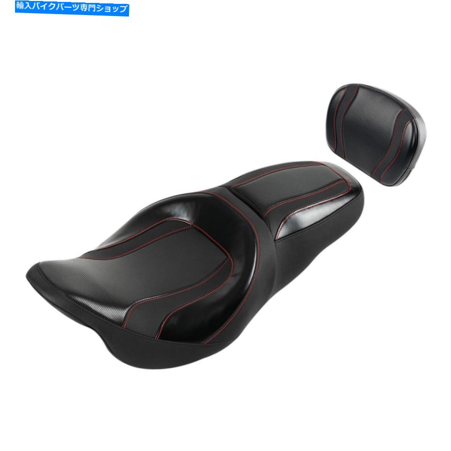 Seats ドライバーの助手席&シシーバーバックレストパッドハーレーロードグライド2009年にフィット Driver Passenger Seat & Sissy Bar Backrest Pad Fit For Harley Road Glide 2009-Up【並行輸入品】|Us Custom Parts Shop USDM