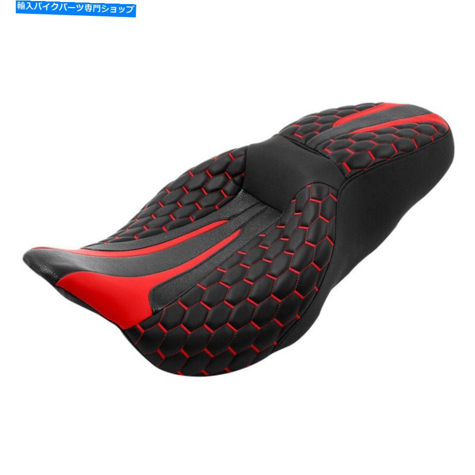 Seats ハーレーエレクトラロードグライド2009-2022 2021に適したブラックレッドドライバーの助手席 Black Red Driver Passenger Seat Fit For Harley Electra Road Glide 2009-2022 2021【並行輸入品】|Us Custom Parts Shop USDM