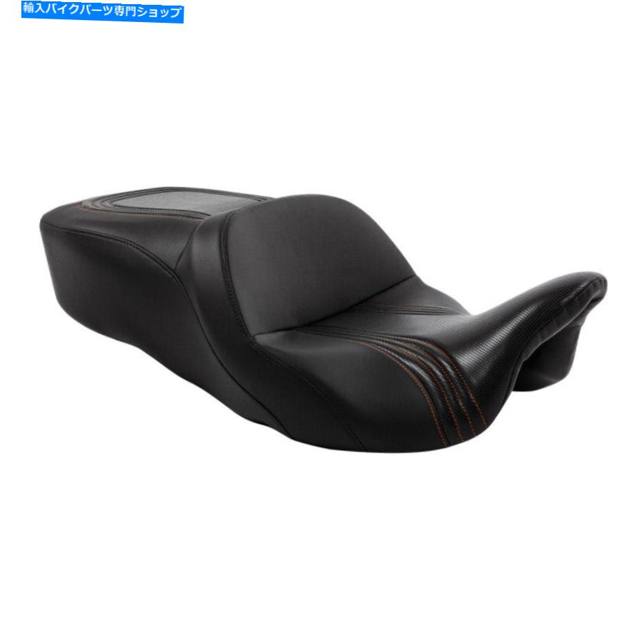 Seats ブラック+オレンジドライバーとハーレーツーリングロードグライドに適した助手席09-2022 Black+Orange Driver & Passenger Seat Fit For Harley Touring Road Glide 09-2022【並行輸入品】｜Us Custom Parts Shop USDM
