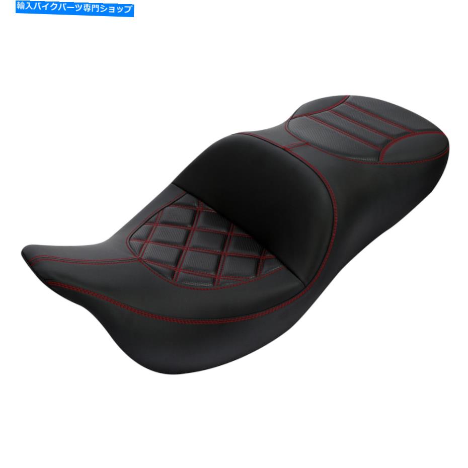 Seats ハーレーツーリングストリートロードグライド2009-2023に適した黒いドライバーの助手席 Black Driver Passenger Seat Fit For Harley Touring Street Road Glide 2009-2023【並行輸入品】