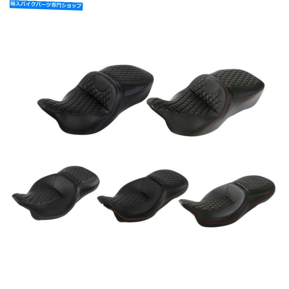 Seats ハーレーツーリングエレクトラストリートロードグライドに適したドライバーの助手席グライド09-22新しい Driver Passenger Seat Fit For Harley Touring Electra Street Road Glide 09-22 New【並行輸入品】