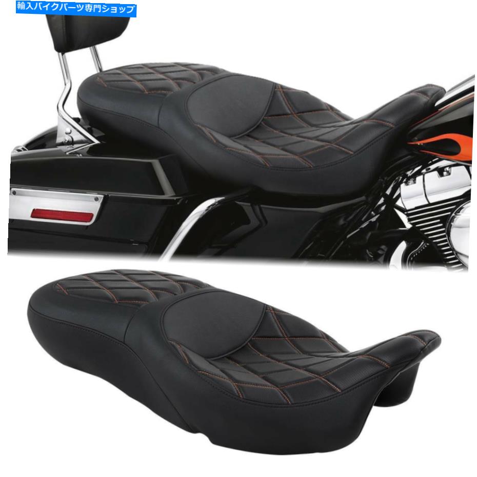 Seats ドライバーの乗客のピリオンシートハーレーツーリングエレクトラグライドクラシック09-22に適しています Driver Passenger Pillion Seat Fit For Harley Touring Electra Glide Classic 09-22【並行輸入品】