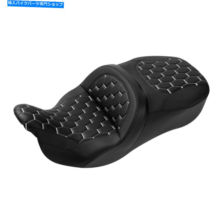 Seats ハーレーツーリングストリートエレクトラロードグライドに適したドライバーと助手席 Driver & Passenger Seat Fit For Harley Touring Street Electra Road Glide 09-23【並行輸入品】