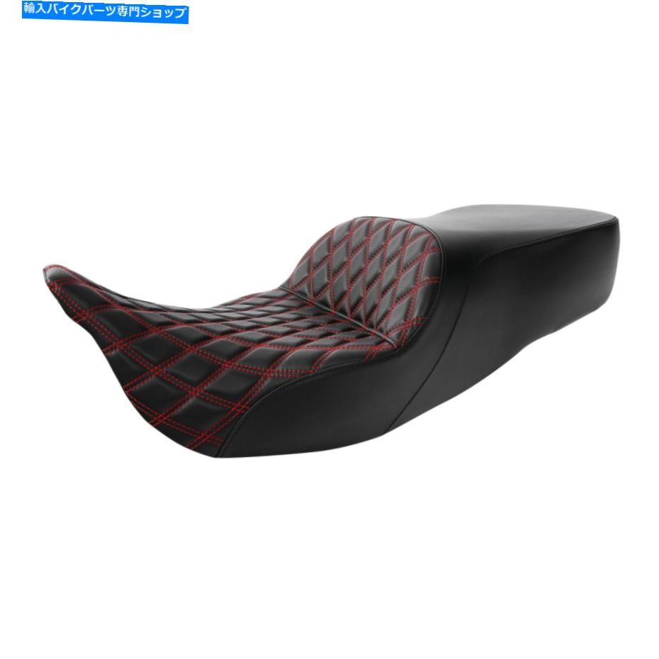 Seats ドライバーライダーと助手席ツーリングに適しています09-22 PUレザーブラック+赤 Driver Rider & Passenger Seat Fit For Harley Touring 09-22 PU Leather Black+Red【並行輸入品】 90,387円