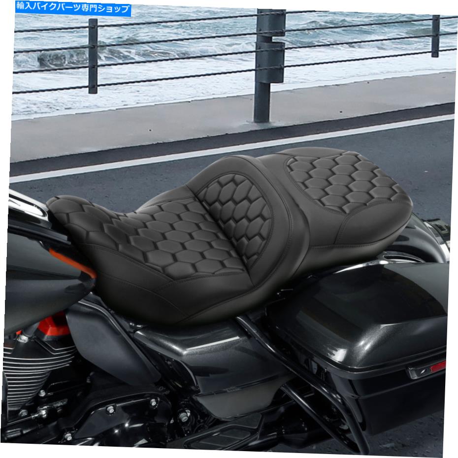 Seats ハーレーツーリングストリートロードグライドに適しているライダードライバーと助手席 Rider Driver & Passenger Seat Fits For Harley Touring Street Road Glide 09-22【並行輸入品】