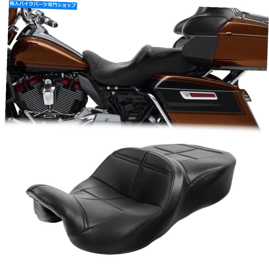 Seats ハーレーツアーエレクトラロードグライドに適したドライバー助手席クッションフィット09-23 Driver Passenger Seat Cushion Fit For Harley Touring Electra Road Glide 09-23【並行輸入品】