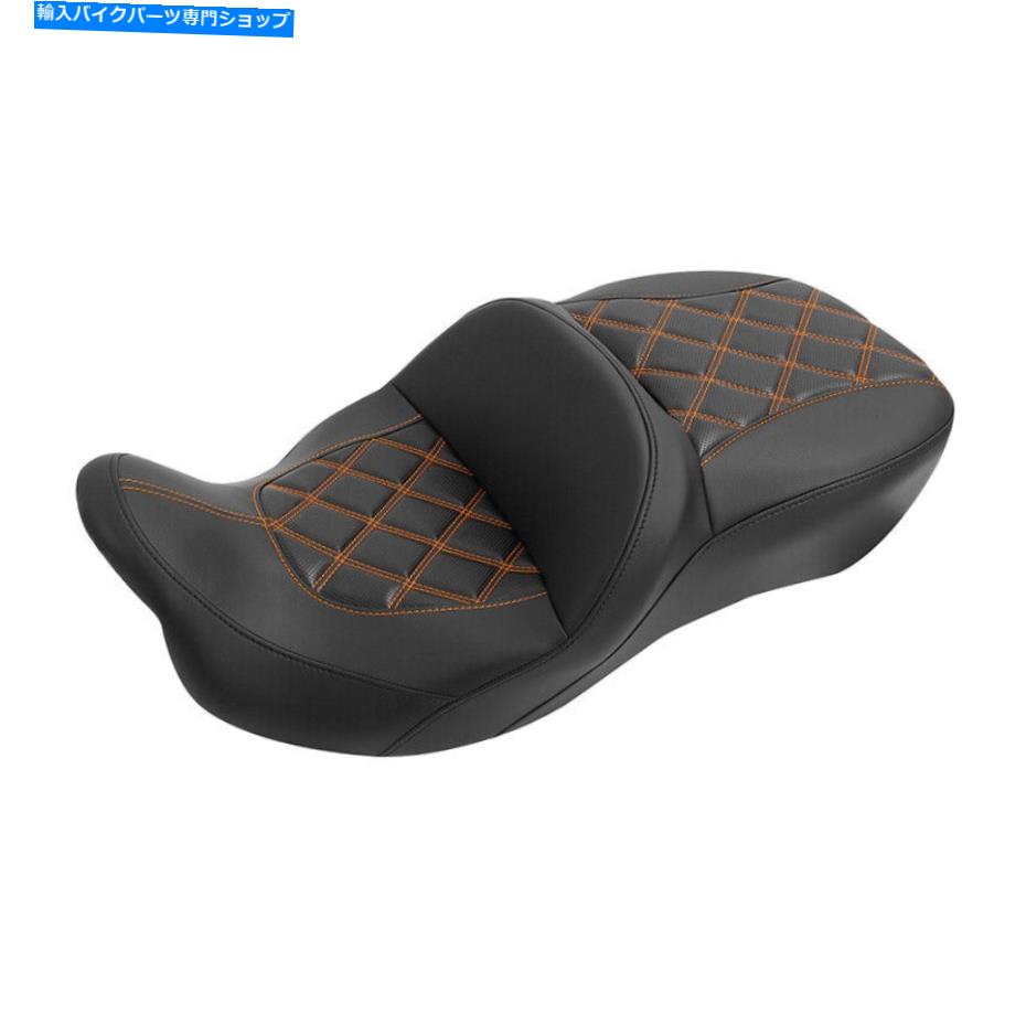Seats ハーレーツーリングロードキングストリートグライドに適したドライバーと助手席 Driver & Passenger Seat Fit For Harley Touring Road King Street Glide 09-Up【並行輸入品】