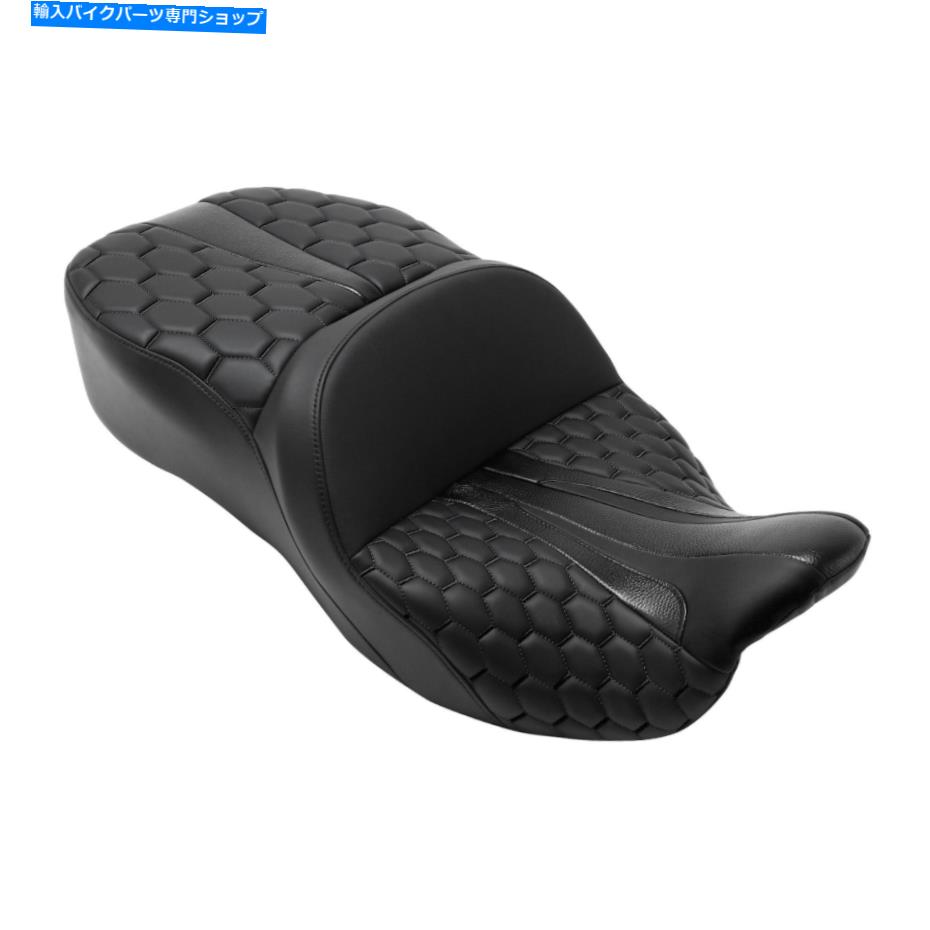 Seats ハーレーエレクトラロードストリートグライドにフィットするブラック2アップドライバーの助手席09-22 Black 2-Up Driver Passenger Seat Fit For Harley Electra Road Street Glide 09-22【並行輸入品】