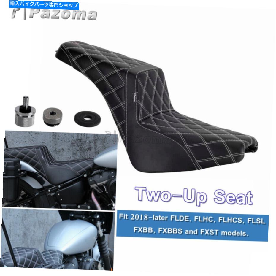 Seats ハーレーソフトアイルストリートボブFXBB 2018-2022デラックスFLDE 107の2アップドライバーシート 2-Up Driver Seat For Harley Softail Street Bob FXBB 2018-2022 Deluxe FLDE 107【並行輸入品】