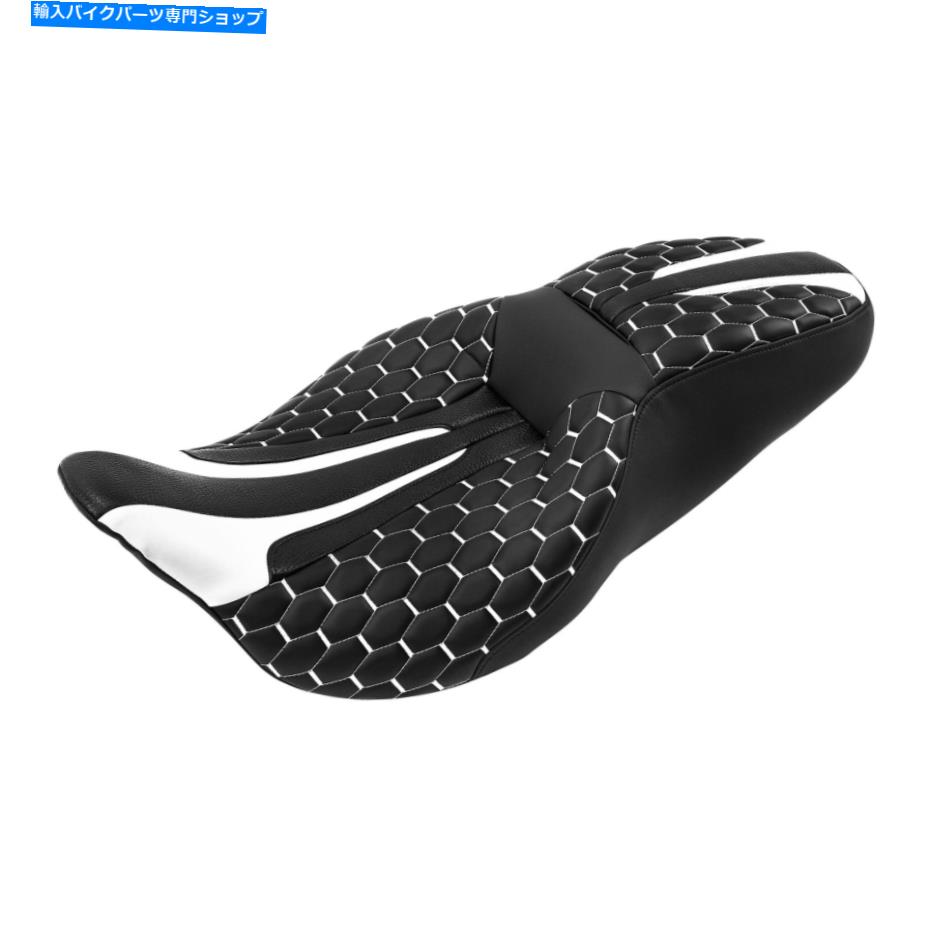 Seats ライダードライバーと助手席ハーレーツーリングストリートグライドにフィットする2-22 Rider Driver & Passenger Seat Two-Up Fit For Harley Touring Street Glide 09-22【並行輸入品】