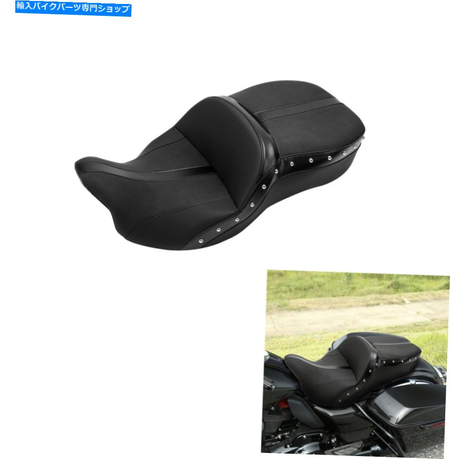 Seats ハーレーロードストリートエレクトラグライドに適したドライバーライダーの助手席 Driver Rider Passenger Seat Fit For Harley Road Street Electra Glide 09-22 19 20【並行輸入品】