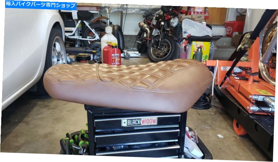 Seats 美しい茶色の革のカスタムダイヤモンドステッチヤマハズマ50 YW50シート Beautiful brown leather Custom diamond stitched Yamaha Zuma 50 YW50 Seat【並行輸入品】