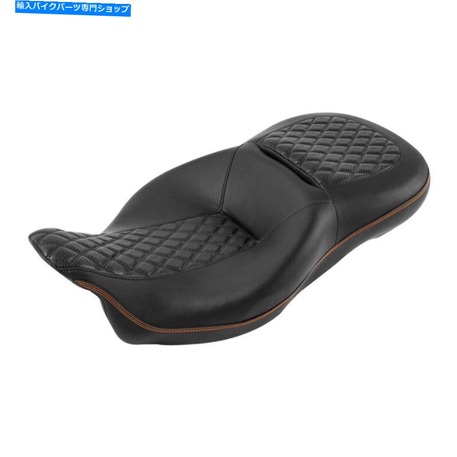 Seats ブラックw/茶色のステッチドライバーの旅客席ハーレーストリートグライドにフィットする09-22 Black w/ Brown Stitches Driver Passenger Seat Fit For Harley Street Glide 09-22【並行輸入品】｜Us Custom Parts Shop USDM