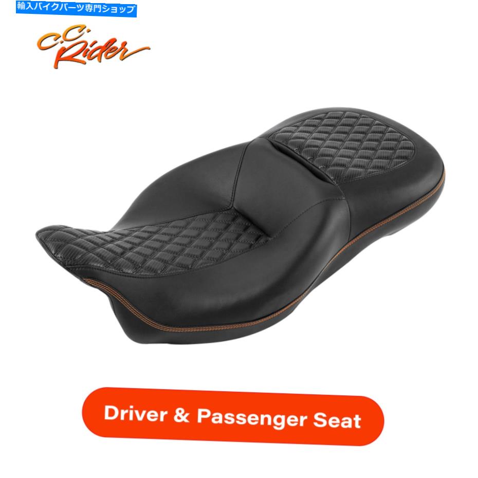 Seats C.C.ハーレーツーリングモデル2009-2022に適したライダードライバーの助手席2アップ C.C. RIDER Driver Passenger Seat Two-up Fit For Harley Touring Models 2009-2022【並行輸入品】｜Us Custom Parts Shop USDM