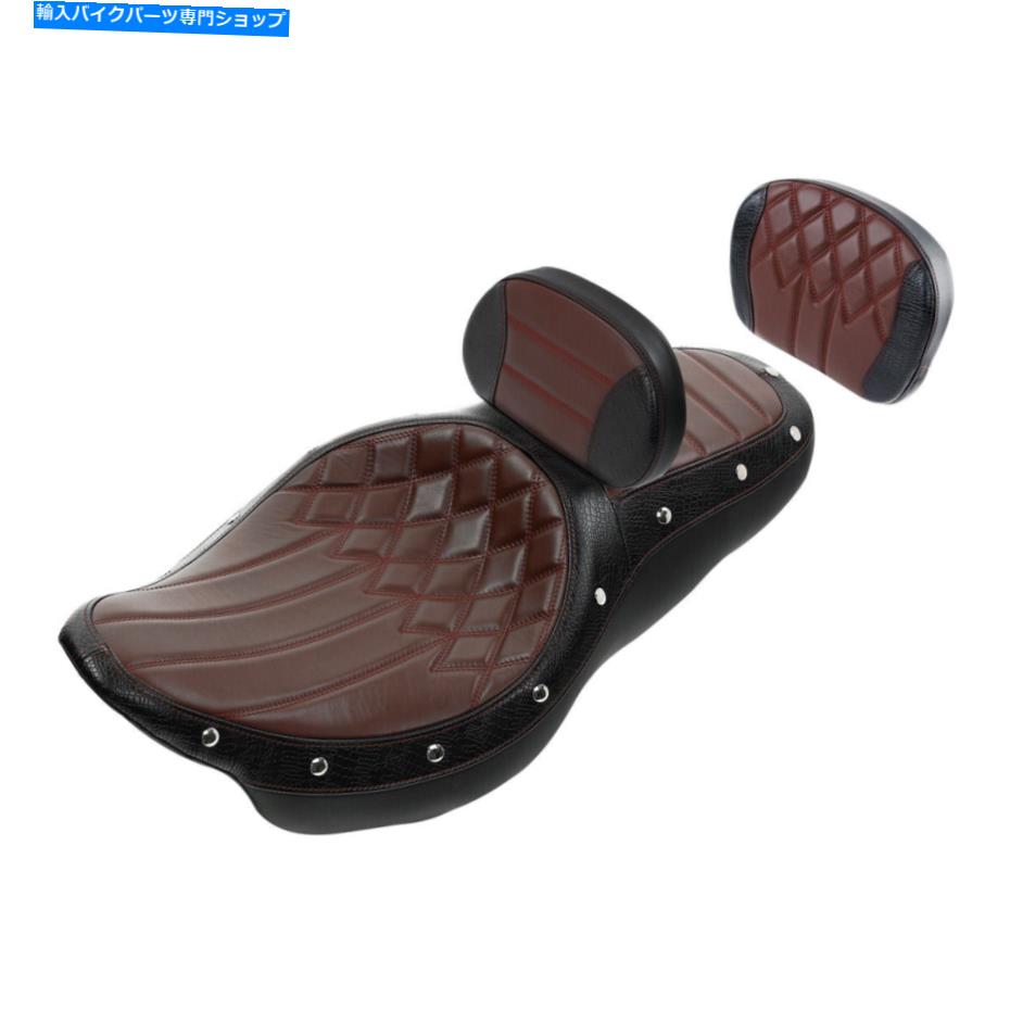 Seats ドライバーの助手席/ライダーバックレスト/シシーバーパッドハーレーツーリングモデルに適しています Driver Passenger Seat/Rider Backrest/Sissy Bar Pad Fit For Harley Touring Models【並行輸入品】