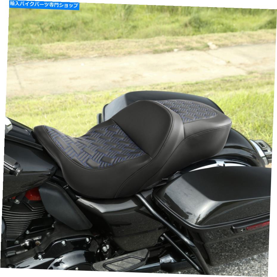 Seats ハーレーツーリングストリートグライドロードキング2009-2023に適したドライバーと助手席 Driver & Passenger Seat Fit For Harley Touring Street Glide Road King 2009-2023【並行輸入品】