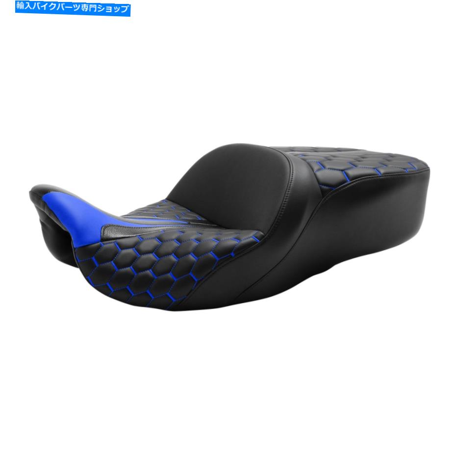 Seats ブラック+ブルードライバーとハーレーツーリングロードグライドキングに適した乗客シート09-22 Black+Blue Driver & Passenger Seat Fit For Harley Touring Road Glide King 09-22【並行輸入品】 90,387円