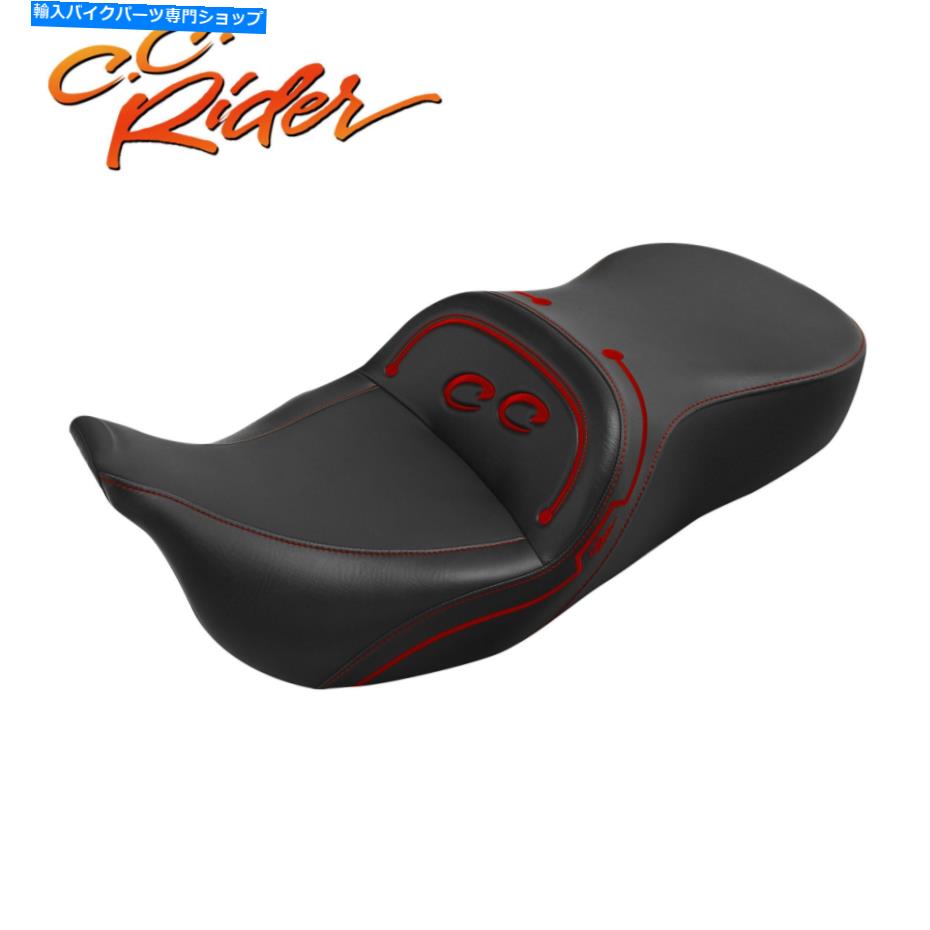Seats C.C.ライダードライバーの乗客2アップシートハーレーツーリングロードキング09-up C.C. RIDER Driver Passenger Two-Up Seat Fit For Harley Touring Road King 09-Up【並行輸入品】