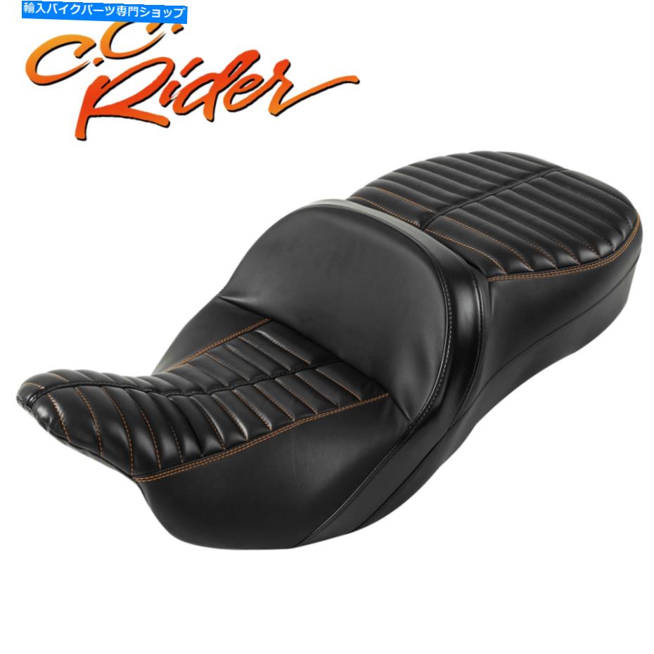 Seats C.C.ハーレーツアーエレクトラグライド09-23に適したライダードライバーの助手席 C.C. RIDER Driver Passenger Seat Fit For Harley Touring Electra Glide 09-23【並行輸入品】