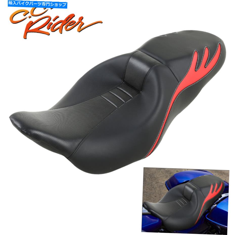 Seats C.C.ライダードライバーの助手席ハーレーツーリングロードキング2009-laterに適しています C.C. RIDER Driver Passenger Seat Fit For Harley Touring Road King 2009-later【並行輸入品】