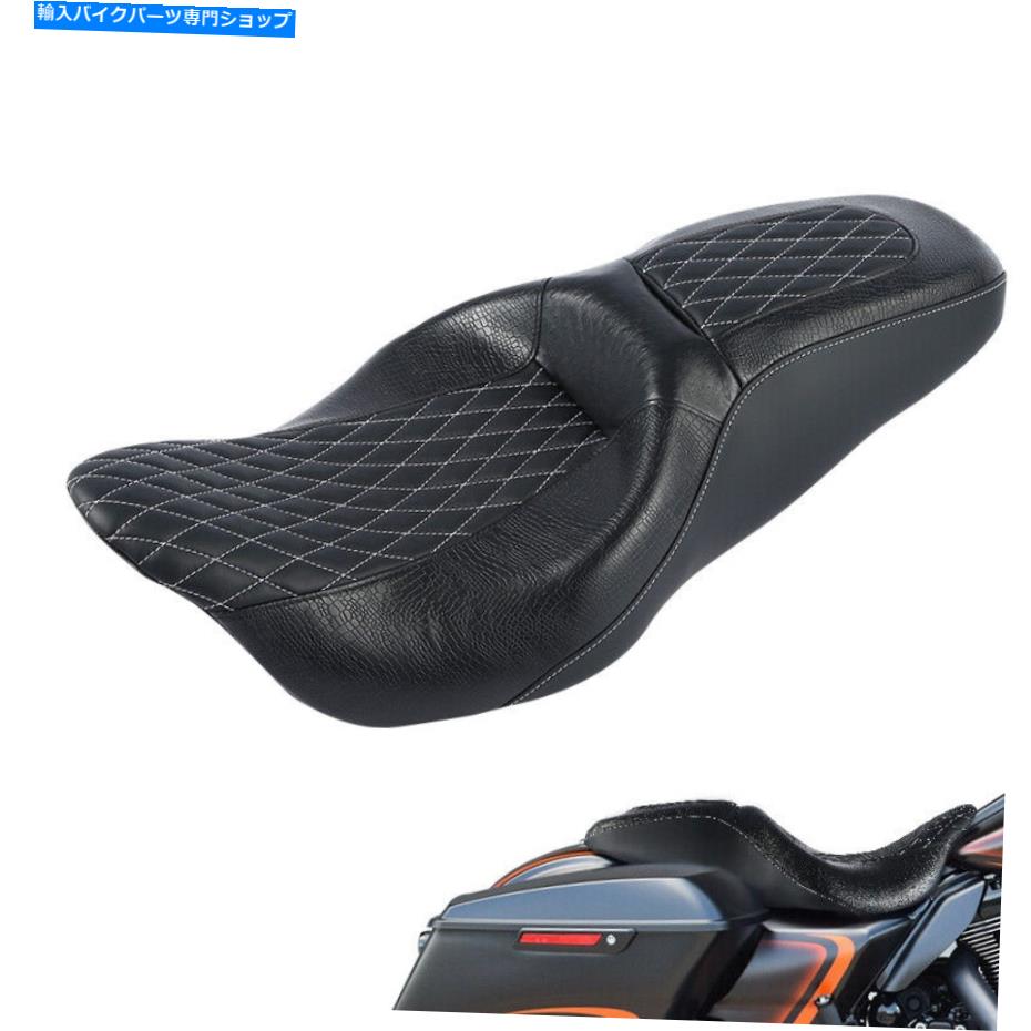 Seats ハーレーデビッドソンツアーストリートロードグライドに適したドライバーと助手席 Driver & Passenger Seat Fit For Harley Davidson Touring Street Road Glide 09-21【並行輸入品】