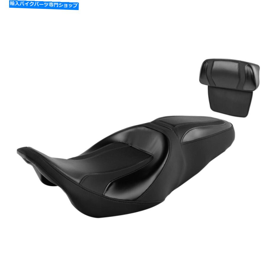 Seats ハーレーエレクトラストリートグライドに適した2アップドライバーの助手席&バックレストフィット14-22 2-up Driver Passenger Seat & Backrest Fit For Harley Electra Street Glide 14-22【並行輸入品】