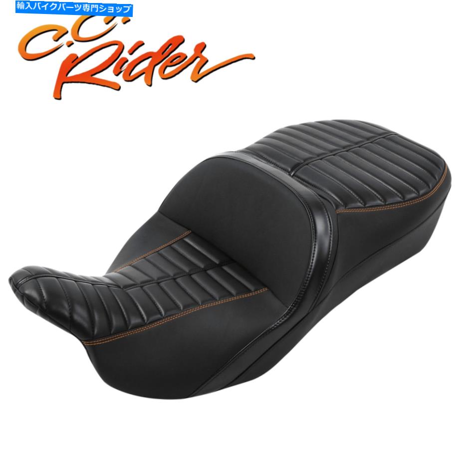 Seats C.C.ハーレーツーリングロードトライグライド2009年に適したライダードライバーの助手席 C.C. RIDER Driver Passenger Seat Fit For Harley Touring Road Tri Glide 2009-Up【並行輸入品】