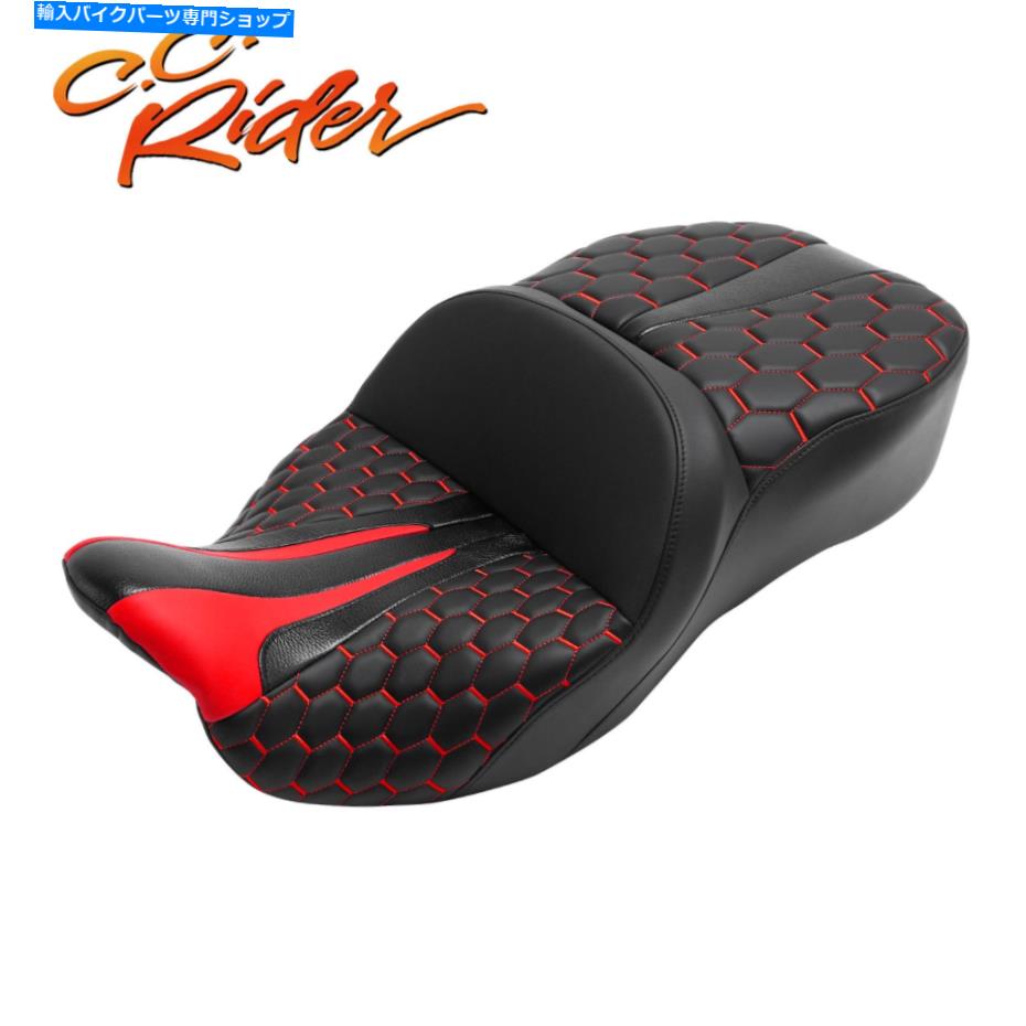 Seats C.C.ライダードライバーとハーレーツーリングエレクトラロードグライド09+に適しています C.C. RIDER Driver & Passenger Seat Fit For Harley Touring Electra Road Glide 09+【並行輸入品】