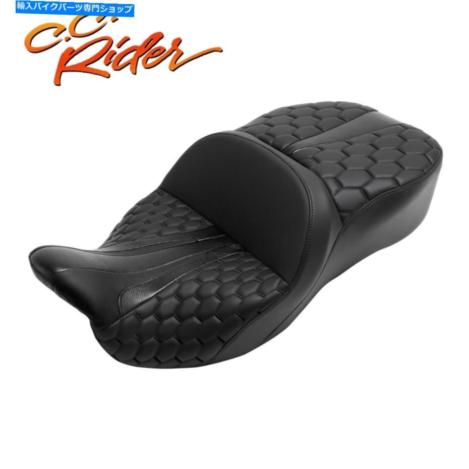 Seats C.C.ライダードライバーの助手席ハーレーツーリングストリートグライドFLHX 2009+に適しています C.C. RIDER Driver Passenger Seat Fit For Harley Touring Street Glide FLHX 2009+【並行輸入品】