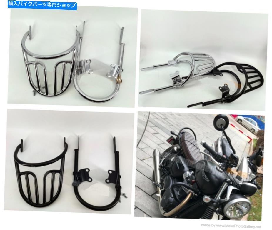 Seats 後部座席荷物ラックハンドルグラブテールバー Rear Seat Luggage Rack Handle Grab Tail Bar for Triumph Bonneville T100 T120 17+【並行輸入品】