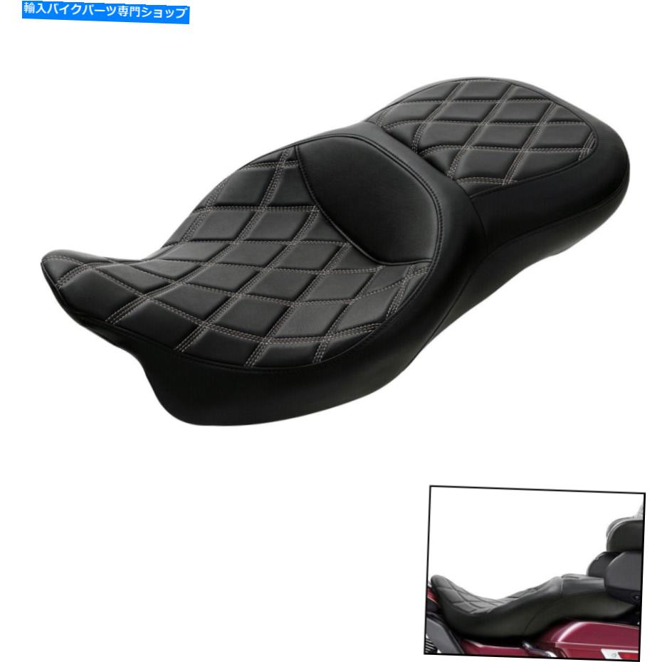 Seats ハーレーエレクトラストリートロードグライド2009-up 21ブラックに適したドライバーの助手席 Driver Passenger Seat Fit For Harley Electra Street Road Glide 2009-Up 21 Black【並行輸入品】 90,387円