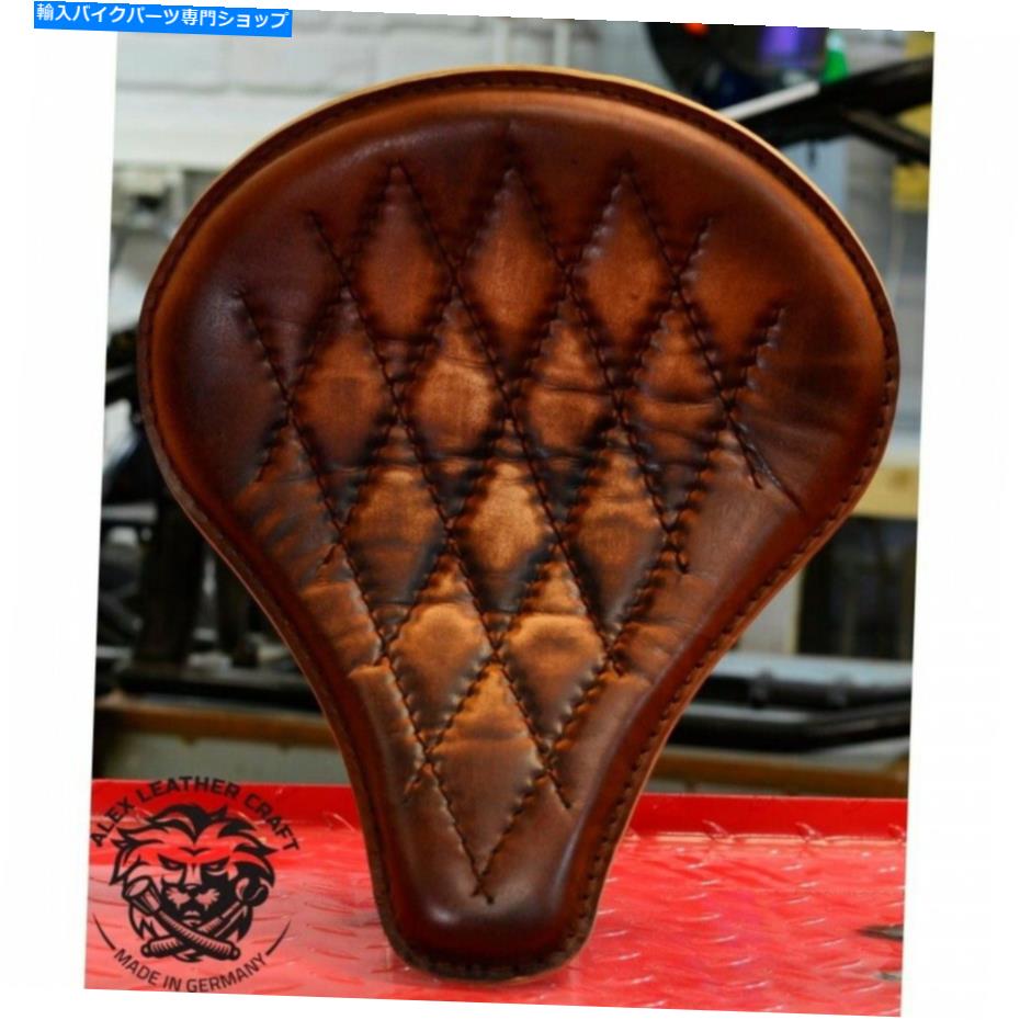 Seats ボブバーチョッパーカスタムソロシート「ロングハンドシューンヴィンテージブラウンV3」サイズlong-xs/1 Bobber Chopper Custom Solo Seat \