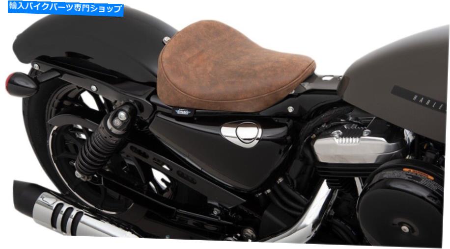 Seats ボバースムースレザーソロシートブラウンDRS。 10-20ハーレーXLの0804-0742 Bobber Smooth Leather Solo Seat Brown DrS. 0804-0742 For 10-20 Harley XL【並行輸入品】