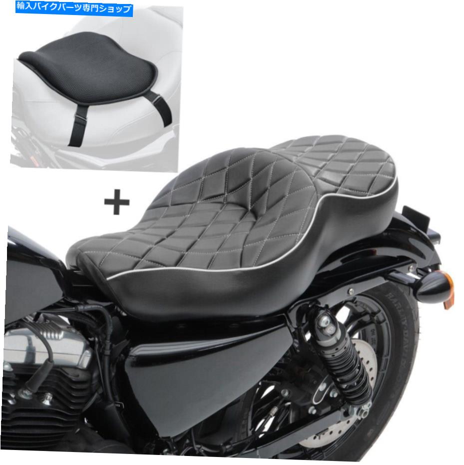 Seats ハーレースポーツスター04-20 +ジェルシートパッドl快適さのためのSB6 2アップシートDB1をセット Set SB6 2-Up Seat DB1 for Harley Sportster 04-20 + Gel Seat Pad L Comfort【並行輸入品】