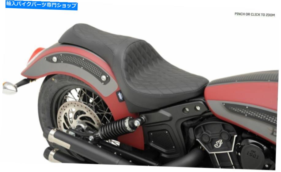 Seats 0810-1997カバレロシートダイヤモンド - ソーラーレザーブラック2015-2021スカウト＆60 0810-1997 Caballero Seat Diamond - Solar Leather Black 2015 - 2021 Scout & Sixty【並行輸入品】｜Us Custom Parts Shop USDM