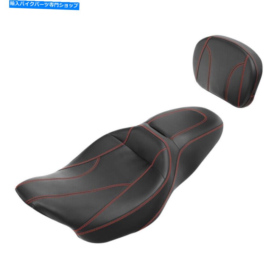 Seats レッドステッチドライバーの助手席＆パッドフィットハーレーツーリングロードグライド09-22 Red Stitches Driver Passenger Seat & Pad Fit For Harley Touring Road Glide 09-22【並行輸入品】｜Us Custom Parts Shop USDM