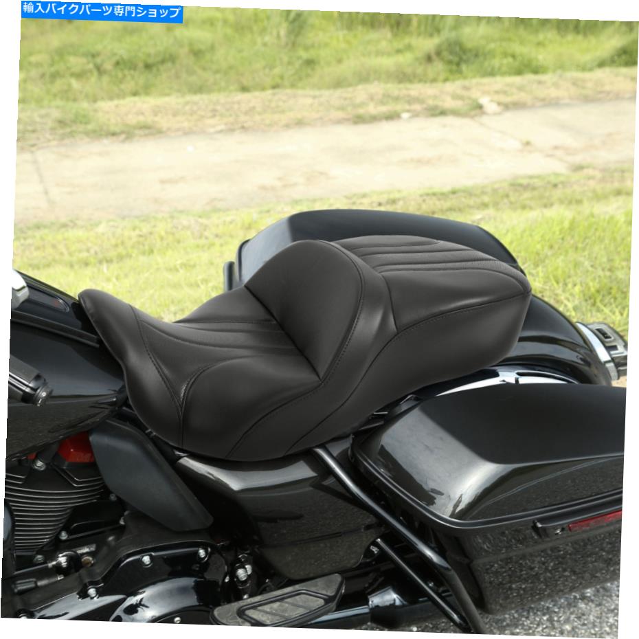 Seats ハーレーツーリングロードトライグライド2009-2022に適したドライバーと助手席クッションフィット Driver & Passenger Seat Cushion Fit For Harley Touring Road Tri Glide 2009-2022【並行輸入品】