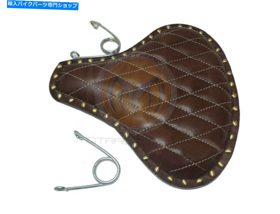 Seats ハーレーチョッパーボバーのための新しいカスタマイズされた両側の革のフロントサドルシート New Customized Both Side Leather Front Saddle Seat For Harley Chopper Bobber【並行輸入品】
