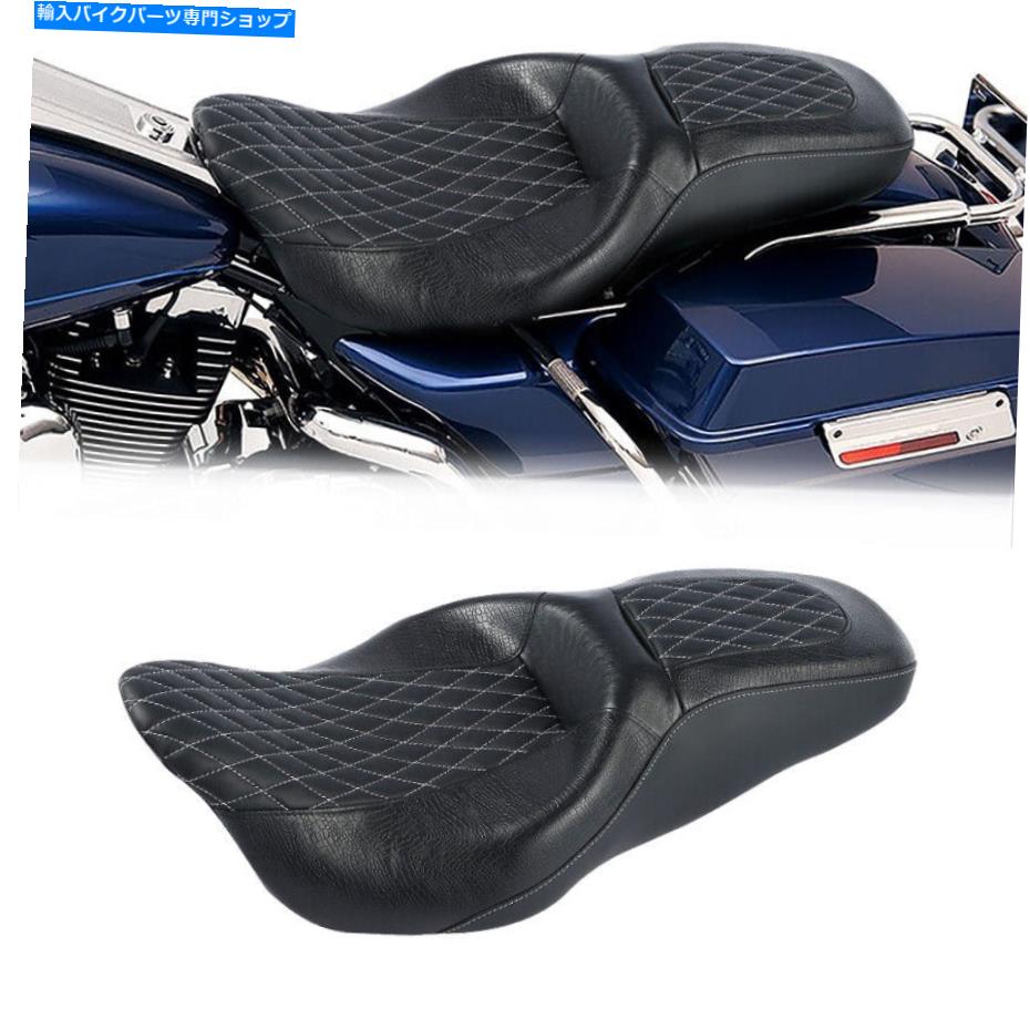 Seats ハーレーツーリングCVOロードストリートグライド2009-2022に適したドライバーの助手席 Driver Passenger Seat Fit For Harley Touring CVO Road Street Glide 2009-2022【並行輸入品】