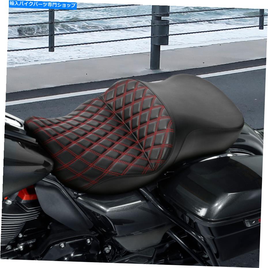 Seats ハーレーツーリングロードキンググライド2009-2023に適したブラックレッドドライバーの助手席 Black Red Driver Passenger Seat Fit For Harley Touring Road King Glide 2009-2023【並行輸入品】｜Us Custom Parts Shop USDM