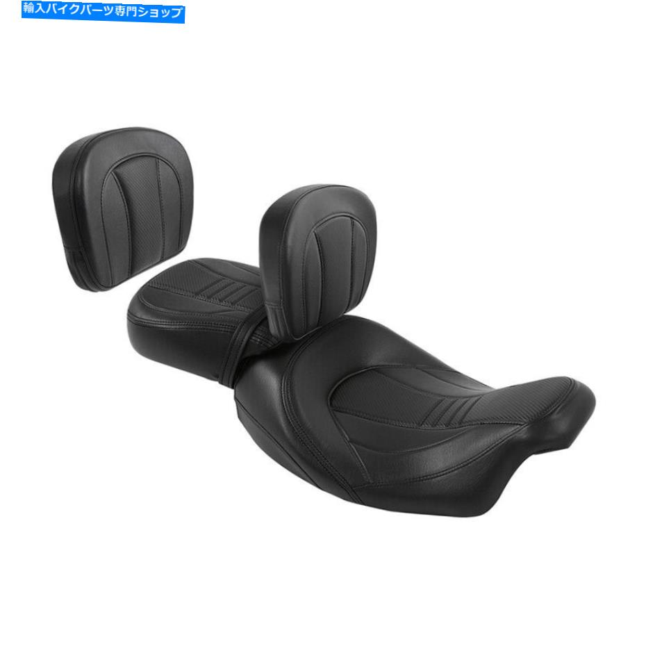 Seats ハーレーロードキングストリートグライドにフィットするドライバーと助手席のバックレストパッド09-22 Driver & Passenger Seat Backrest Pad Fit For Harley Road King Street Glide 09-22【並行輸入品】