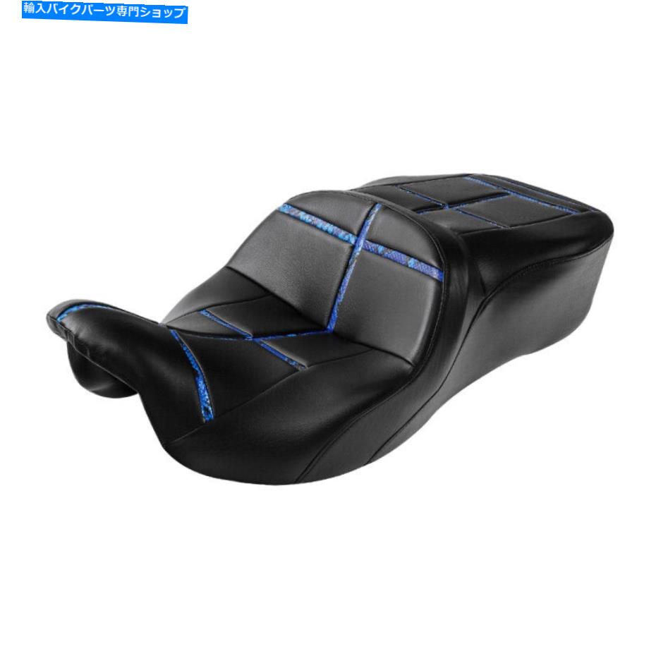 Seats ハーレーツーリングロードストリートグライドに適したPU 2アップドライバーの助手席09-22 PU Two-Up Driver Passenger Seat Fit For Harley Touring Road Street Glide 09-22【並行輸入品】