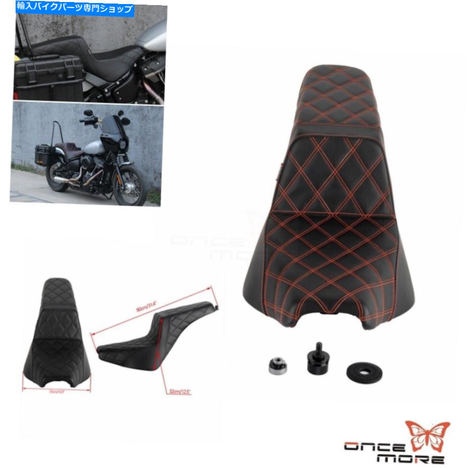 Seats ハーレーソフトアイルスリムFLSL 107 2018-2022の2つのライダーの助手席サドル Two-Up Rider Passenger Seat Saddle For Harley Softail Slim FLSL 107 2018-2022【並行輸入品】